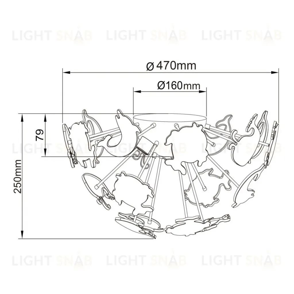 Потолочная люстра MW-Light Улыбка 365014605 365014605