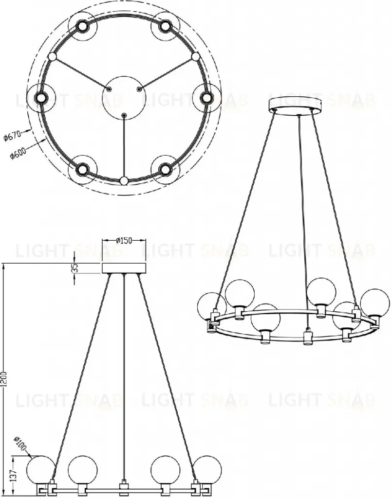 Подвесная люстра Freya Urban FR4005PL-06G FR4005PL-06G