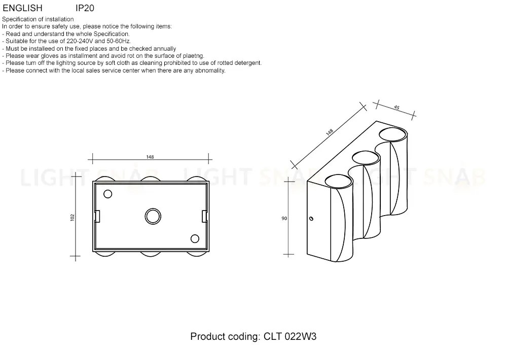 Уличный настенный светильник Crystal Lux CLT 022W3 BL-GO 4000K CLT 022W3 BL-GO 4000K