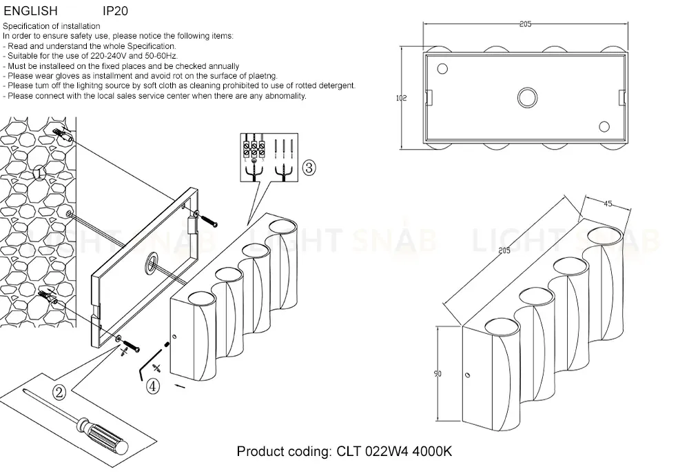 Уличный настенный светильник Crystal Lux CLT 022W4 BL-GO 4000K CLT 022W4 BL-GO 4000K