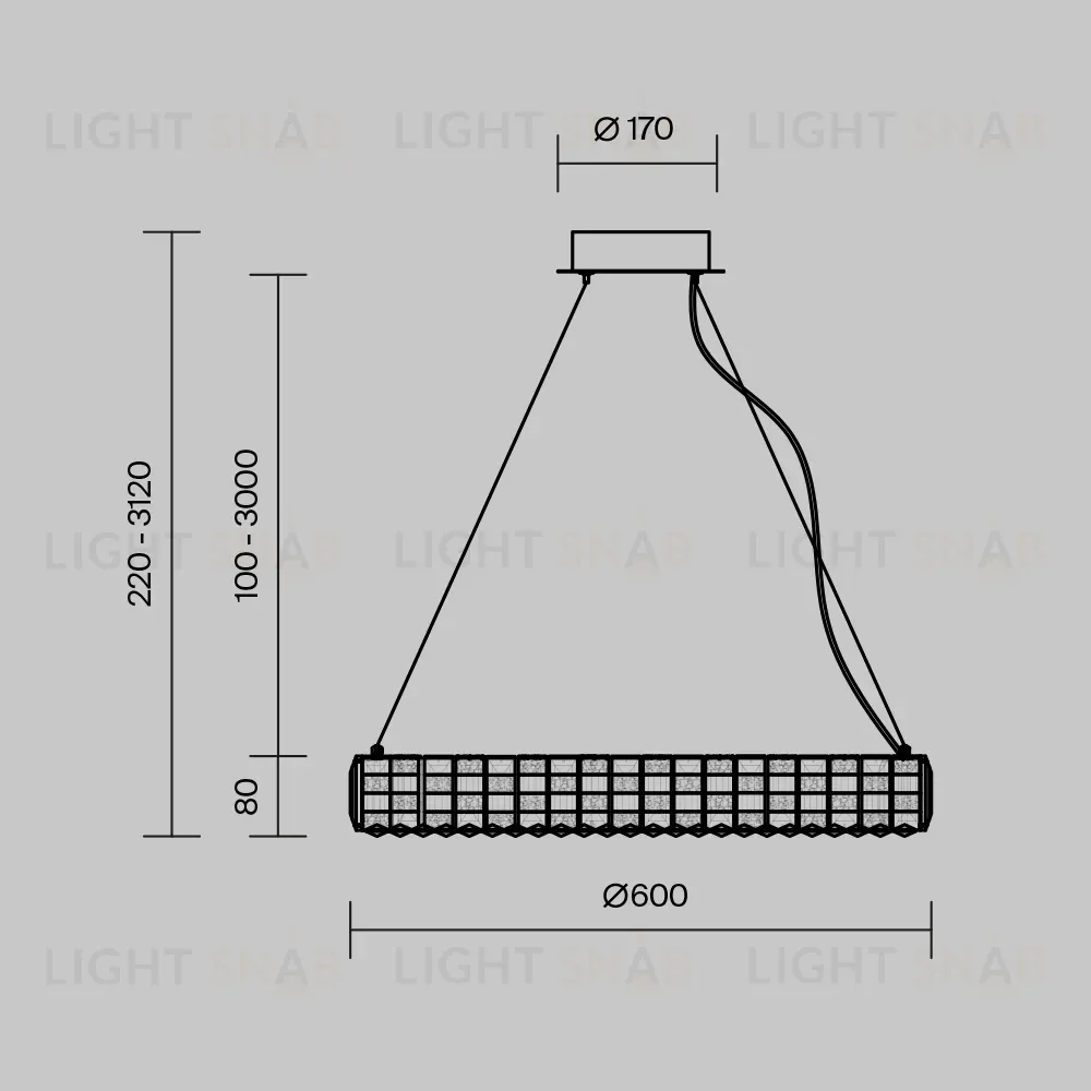 Подвесная люстра Maytoni Castello MOD335PL-L30CH3K MOD335PL-L30CH3K