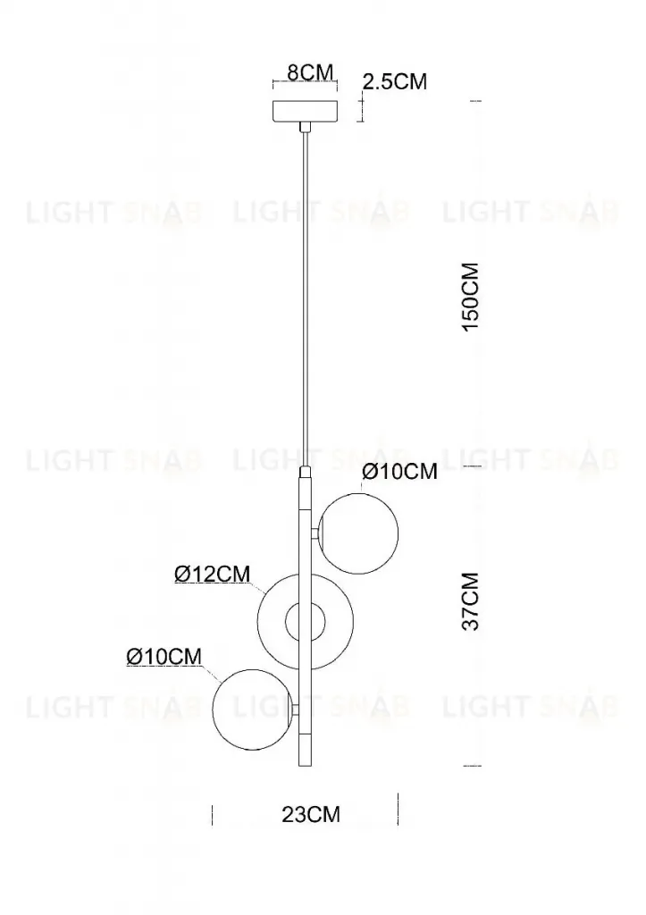 Подвесной светильник Arte Lamp Gemini A2243SP-3BK A2243SP-3BK