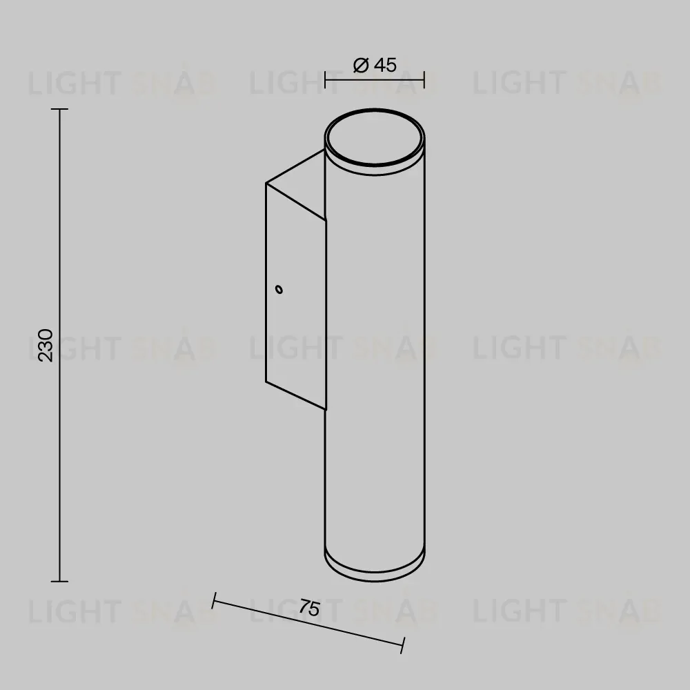 Уличный настенный светильник Maytoni Tube O508WL-L6B3K O508WL-L6B3K