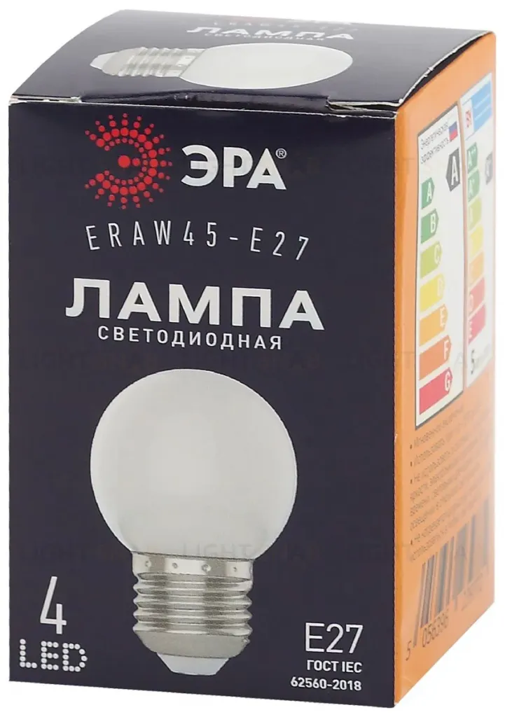 Лампа светодиодная Эра E27 1W 3000K ERAW45-E27 Б0049577 Б0049577