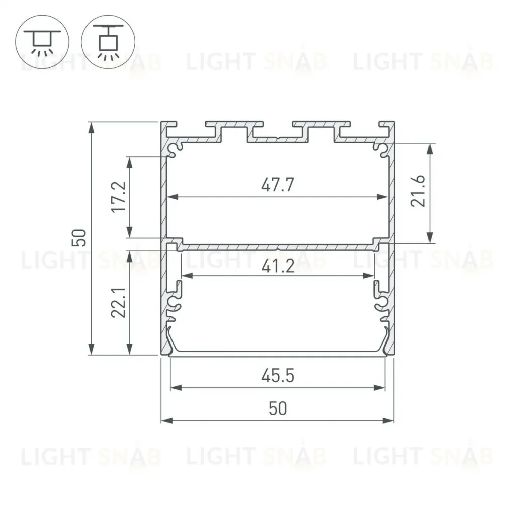 Профиль Arlight LINE-M-5050-3000 BLACK 056349 056349