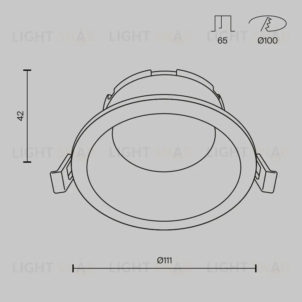 Встраиваемый светильник Maytoni Technical Share DL126-GX53-WB DL126-GX53-WB