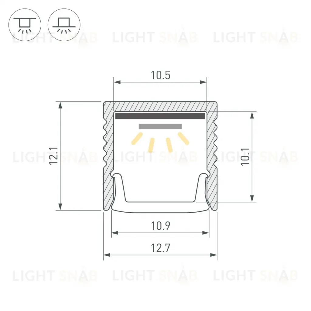 Профиль Arlight LINE-1212-2000 ANOD 062847 062847