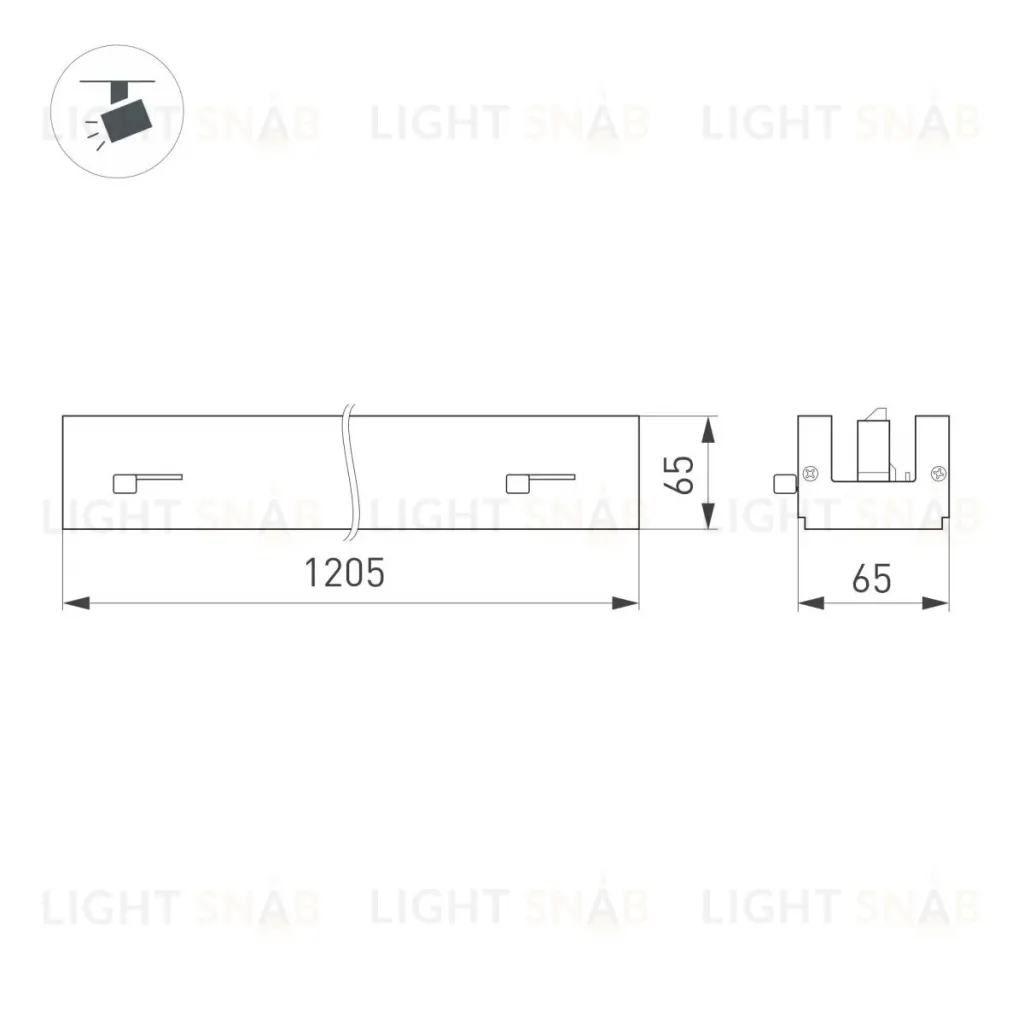 Трековый трехфазный светильник Arlight LGD-LUNGO-4TR-L1200-39W-60W Day4000 (Белый, 120 deg, 230V) (IP20 Металл) 063784 063784