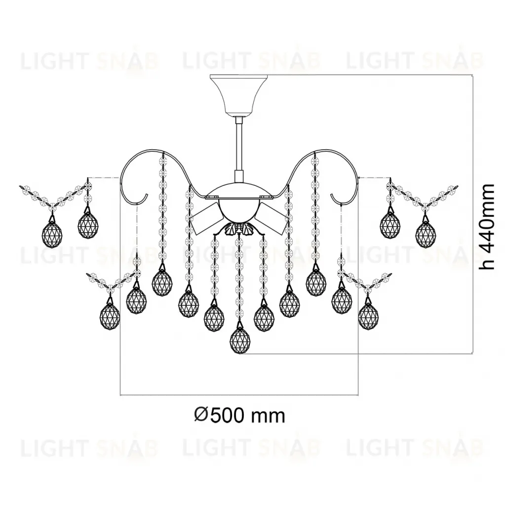 Потолочная люстра MW-Light Жемчуг 9 232016406 232016406
