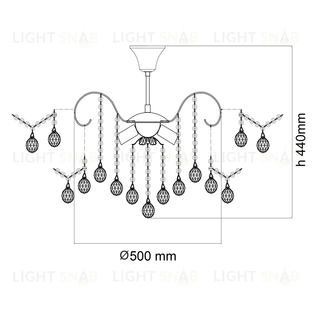 Потолочная люстра MW-Light Жемчуг 10 232016506 232016506