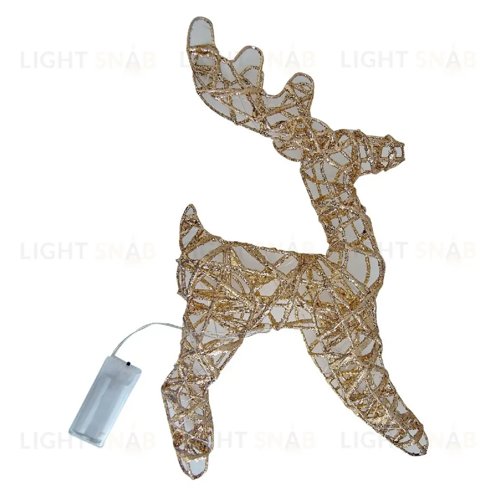 Светодиодная фигура Uniel ULD-M2430-030/STB/3AA WARM WHITE IP20 GOLDEN DEER UL-00012364 ULD-M2430-030/STB/3AA WARM WHITE IP20 GOLDEN DEER