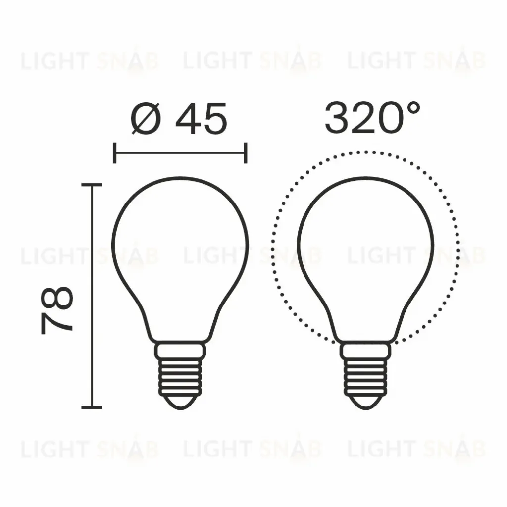 Светодиодная филаментная лампа Voltega Ультра Филамент Шар 5Вт 4000K E14 3060 3060