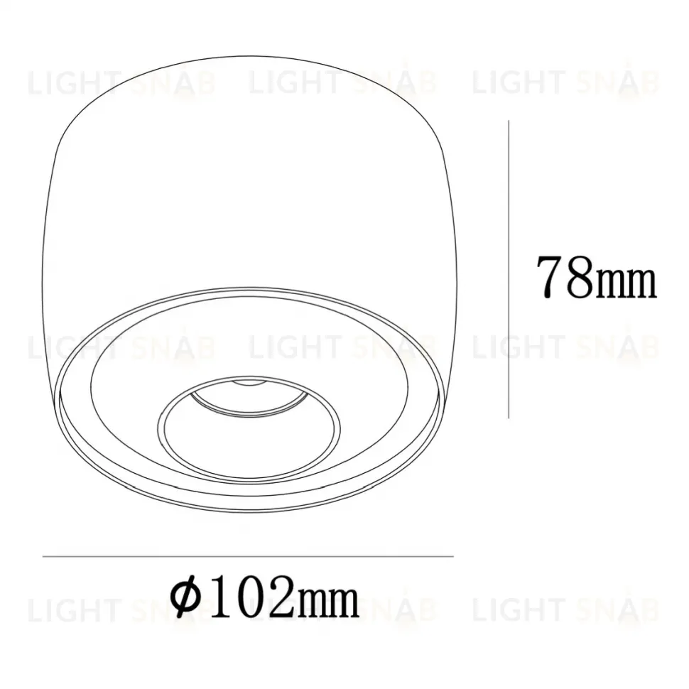 Потолочный светильник iLedex Technical VISION 300 CHAMPAGNE 300 CHM