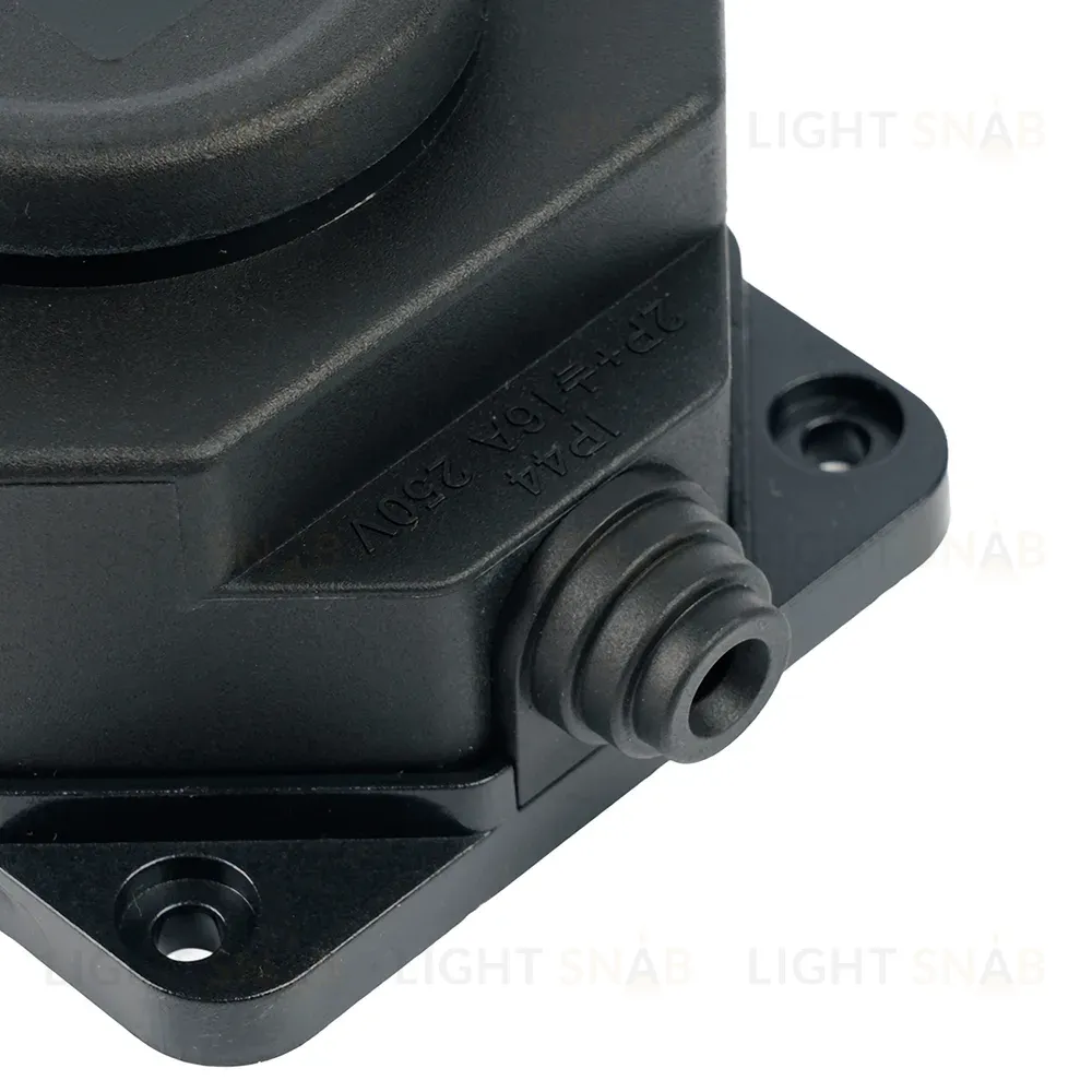 Розетка переносная 1-местная c/з Stekker RST16-1-44 250В 16А IP44 черный 50804 50804