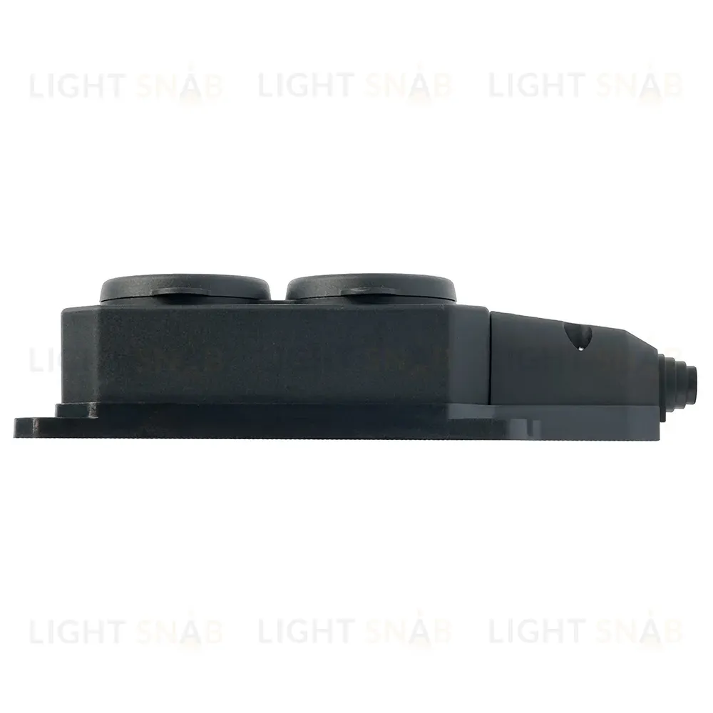 Розетка переносная 2-местная c/з Stekker RST16-2-44 250В 16А IP44 черный 50805 50805