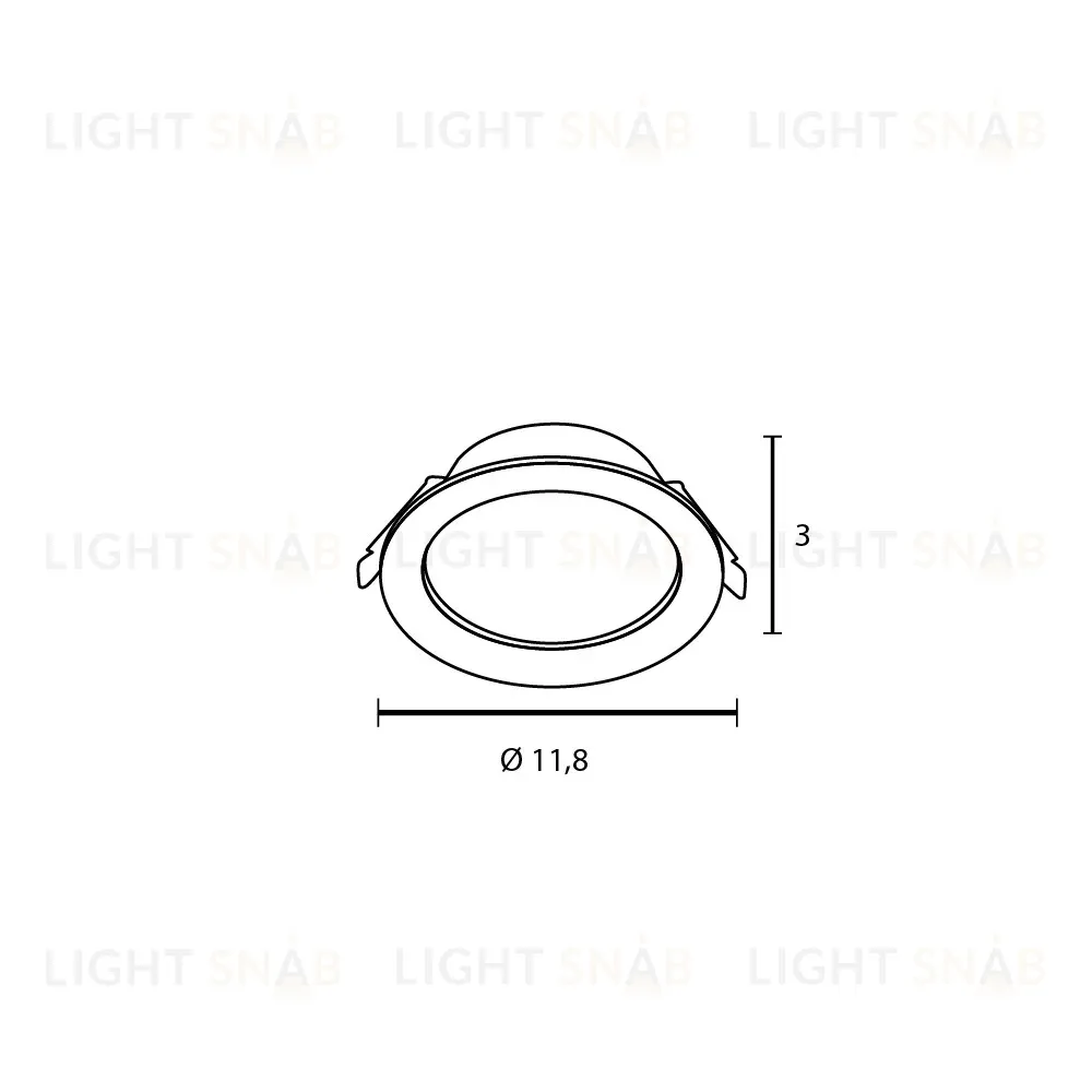 Встраиваемый светильник Arte Lamp Quick A8409PL-1WH A8409PL-1WH