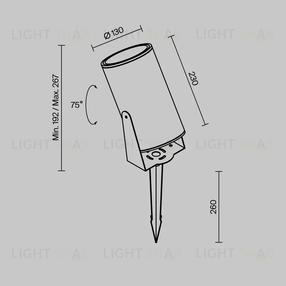 Ландшафтный светильник Maytoni Bern O050FL-L30GR3K O050FL-L30GR3K