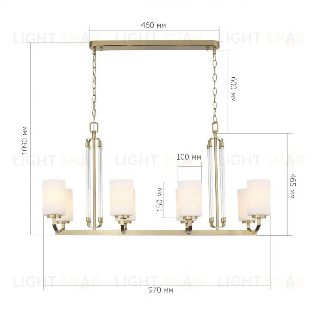 Подвесная люстра  ST Luce Опал SL1403.333.08 SL1403.333.08