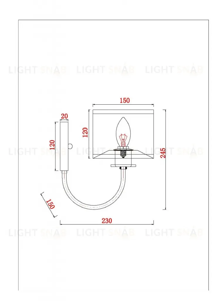 Бра Arte Lamp Attore A4092AP-1CC A4092AP-1CC