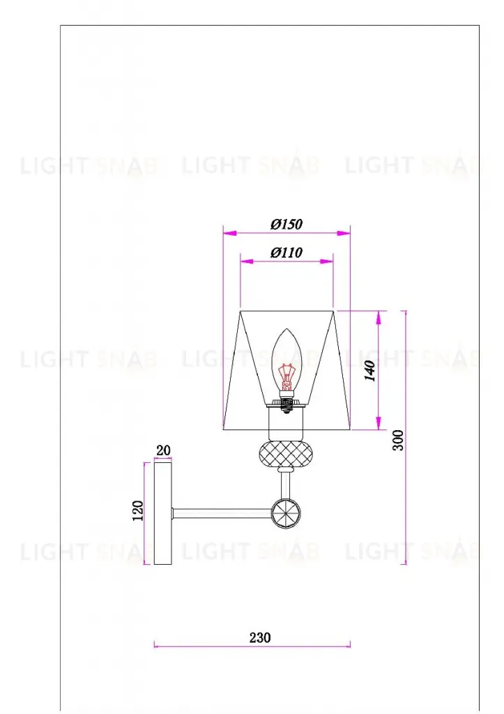 Бра Arte Lamp Brocca A4093AP-1AB A4093AP-1AB