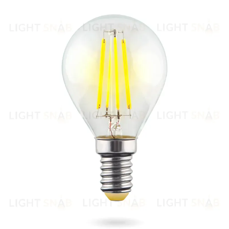 Лампа светодиодная Voltega E14 6W 2800К прозрачная VG10-G1E14warm6W-F 7021 7021