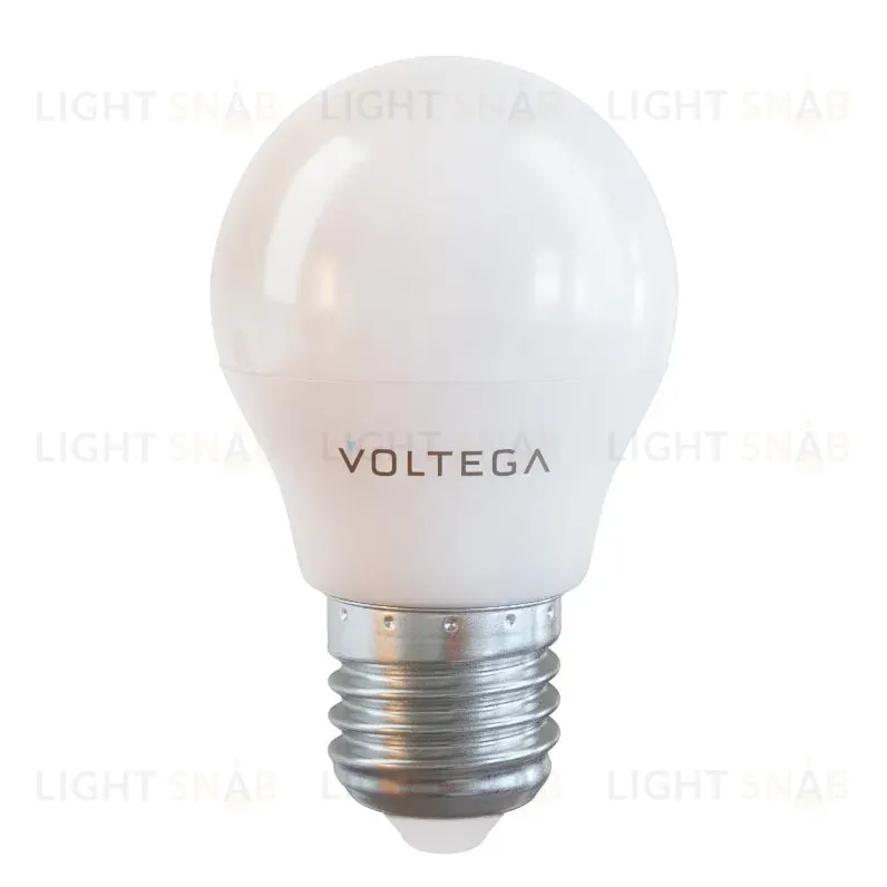 Лампа светодиодная Voltega E27 7W 4000К груша матовая VG2-G45E27cold7W 7053 7053
