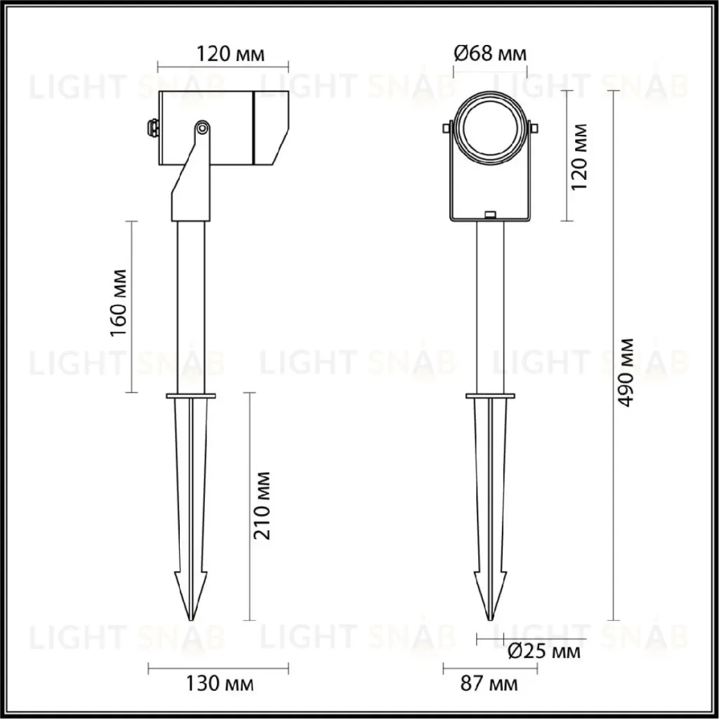 Грунтовый светильник Odeon Light Stima 6647/10GL 6647/10GL