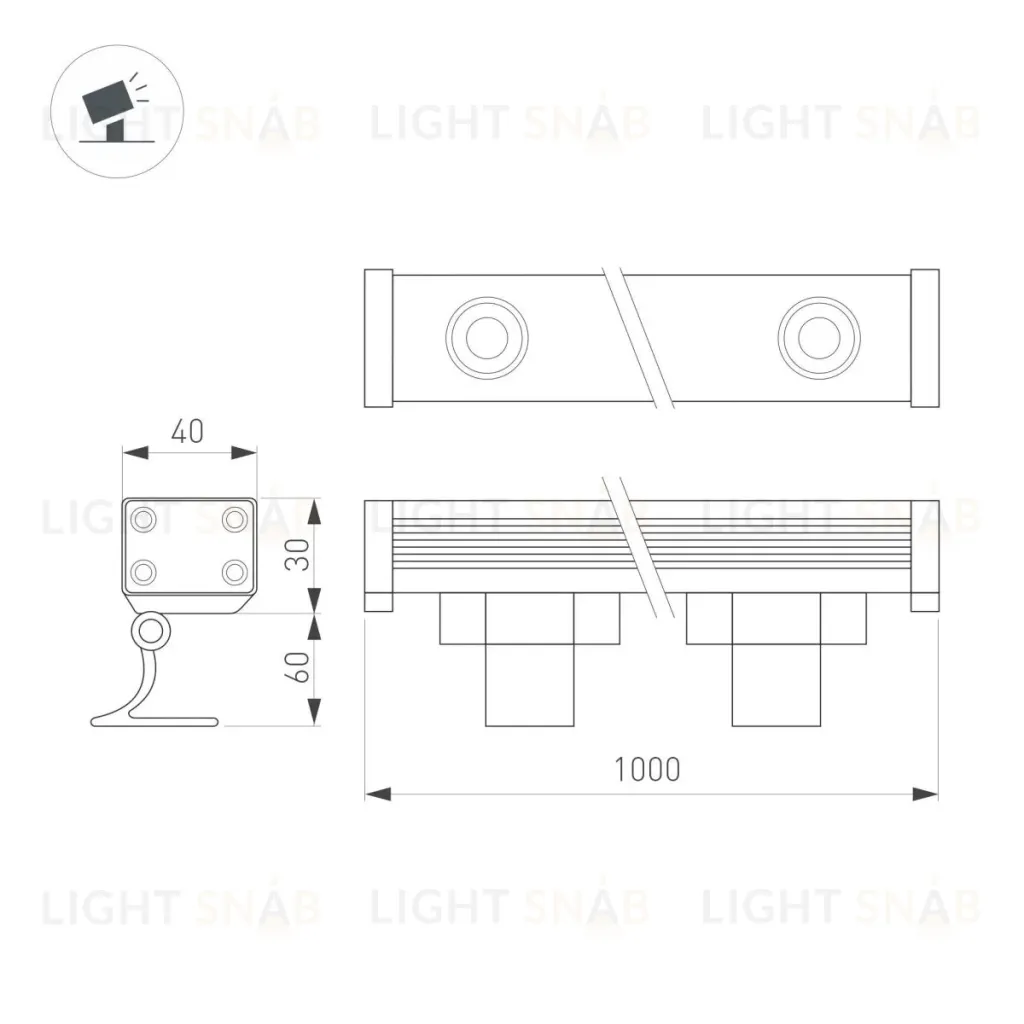 Линейный прожектор Arlight AR-LINE-1000-18W Warm3000 024300(1) 024300(1)
