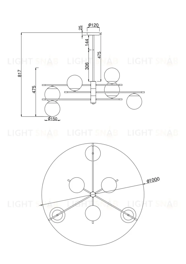 Подвесной светильник Maytoni Nostalgia MOD048PL-06G MOD048PL-06G