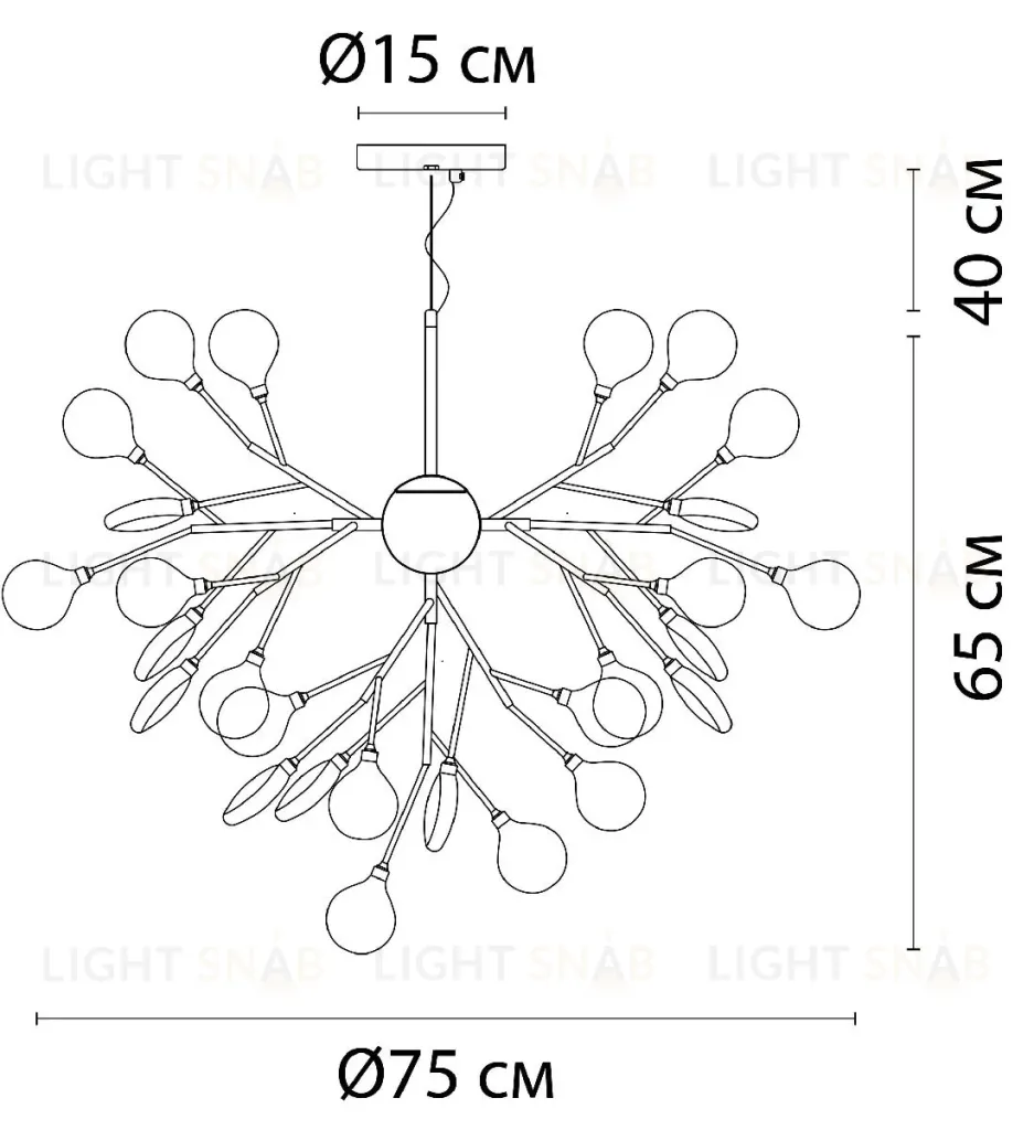 Подвесная люстра Arte Lamp Candy A7274SP-36WH A7274SP-36WH