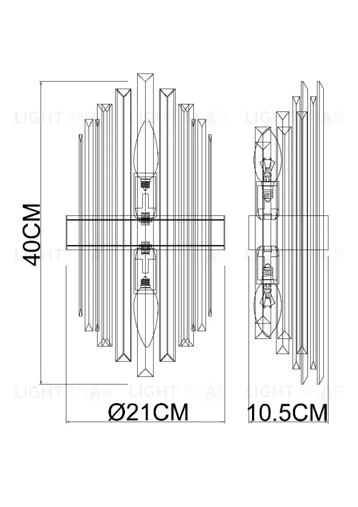 Настенный светильник Arte Lamp Fedelta A1068AP-2CC A1068AP-2CC