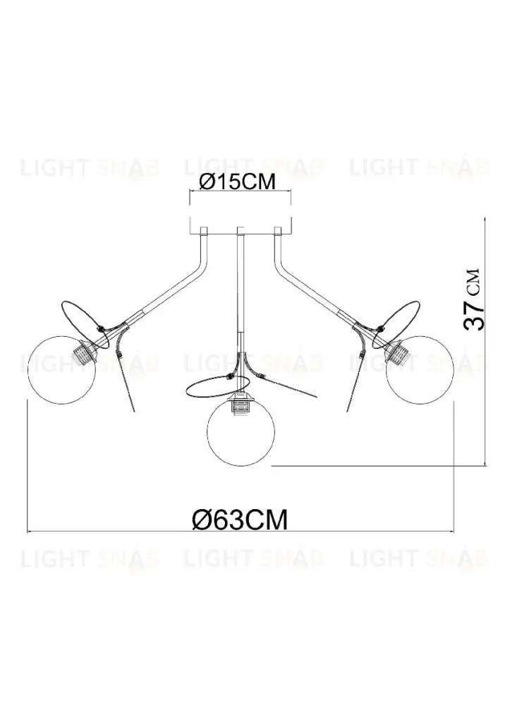 Потолочная люстра Arte Lamp Peacock A1369PL-7GY A1369PL-7GY