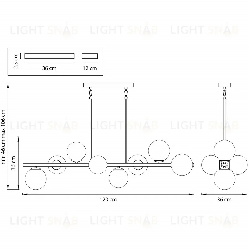 Люстра на штанге Lightstar 815083 815083