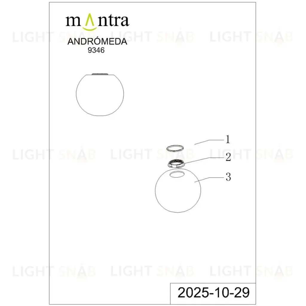 Плафон Mantra Andromeda 9346 9346