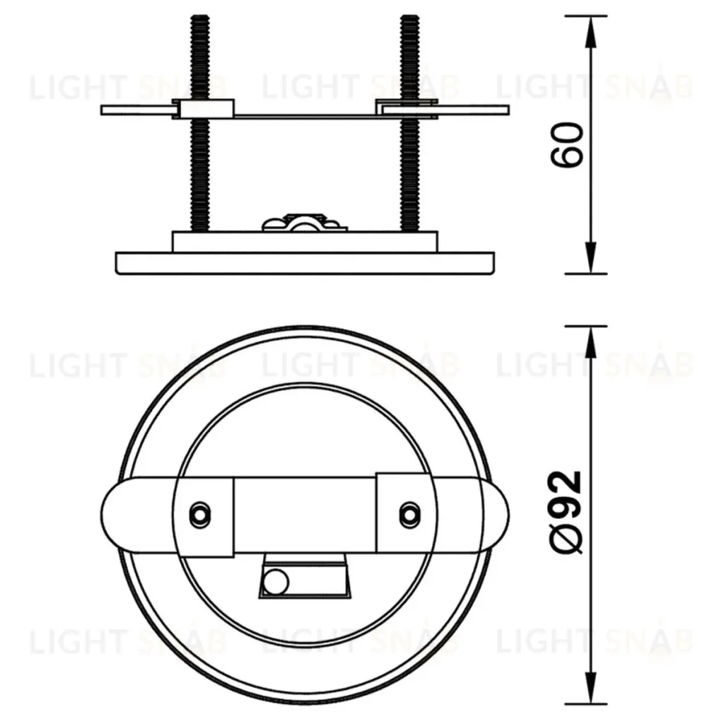 Основание потолочное утопленное 1L Mantra Modular Light Florones 9358 9358