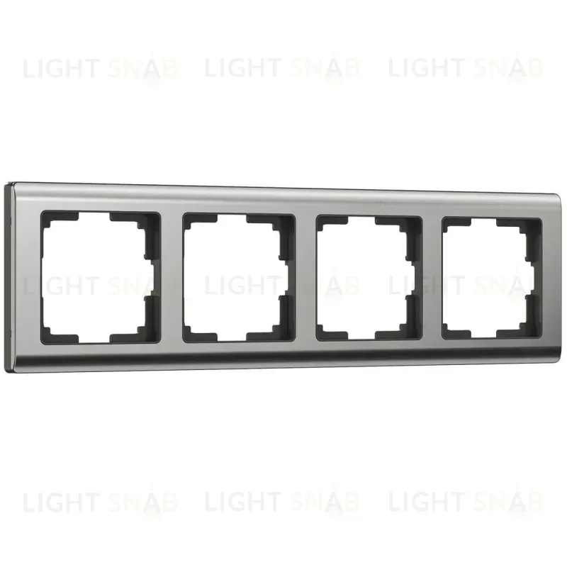 Рамка на 4 поста Werkel Metallic глянцевый никель W0041602 4690389159046 4690389159046