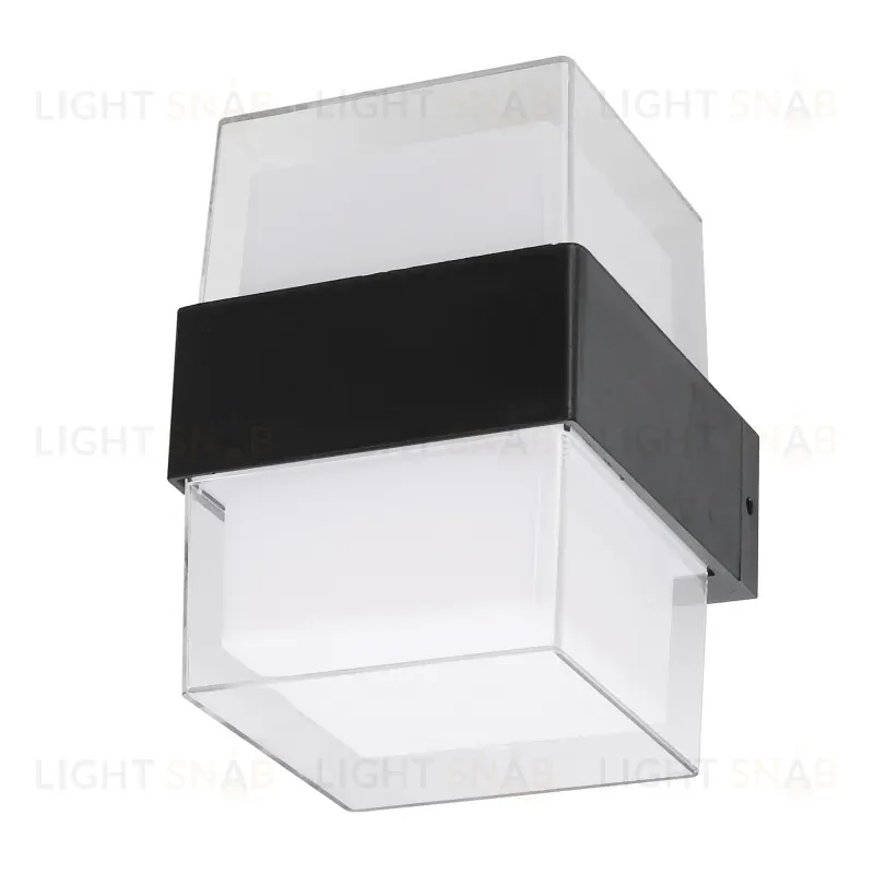 Уличный настенный светильник Uniel ULU-P26B-2x5W/4000K IP65 BLACK UL-00010518 ULU-P26B-2x5W/4000K IP65 BLACK