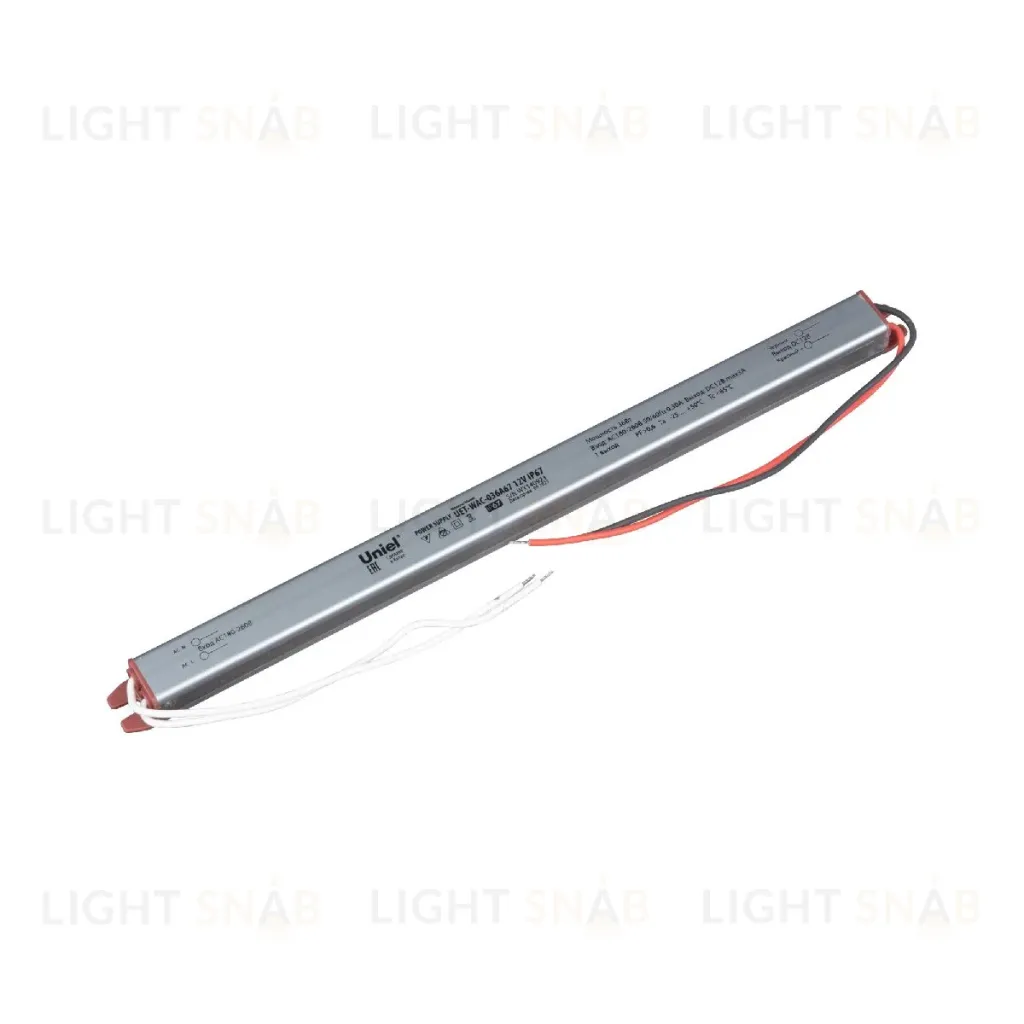 Блок питания Uniel 36Вт DC12В 3А IP67 UET-WAC-036A67 12V IP67 UL-00010254 UET-WAC-036A67 12V IP67