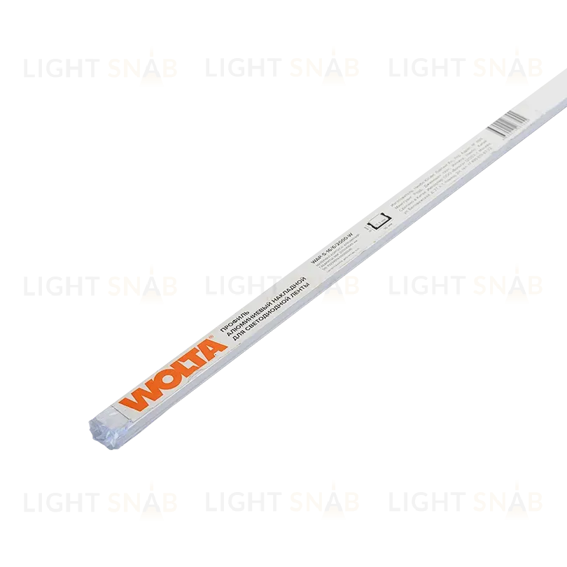Профиль алюминиевый накладной Wolta WAP-S-16/6/2000-W WAP-S-16/6/2000-W
