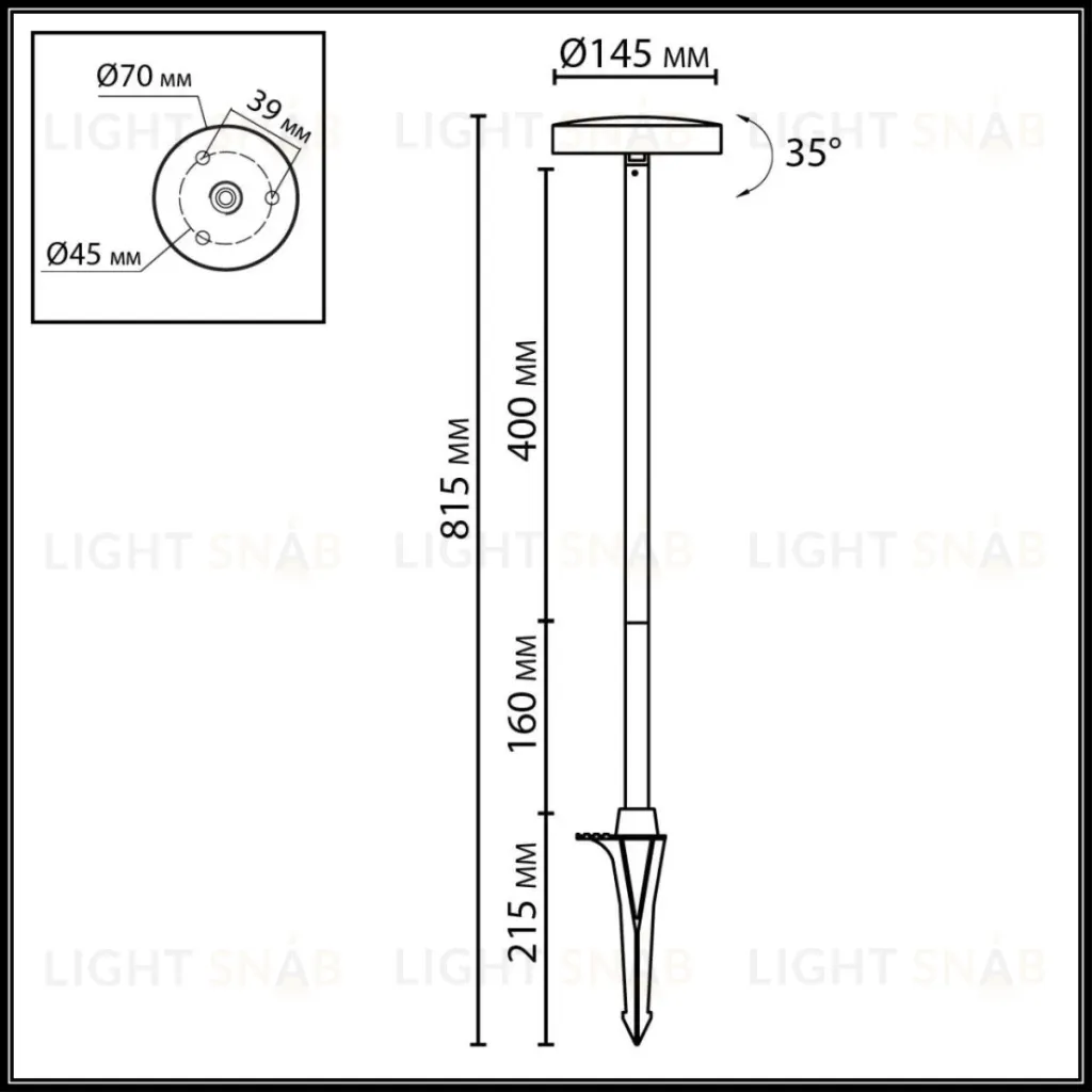 Ландшафтный светильник Odeon Light Nature Disc 7189/6GL 7189/6GL