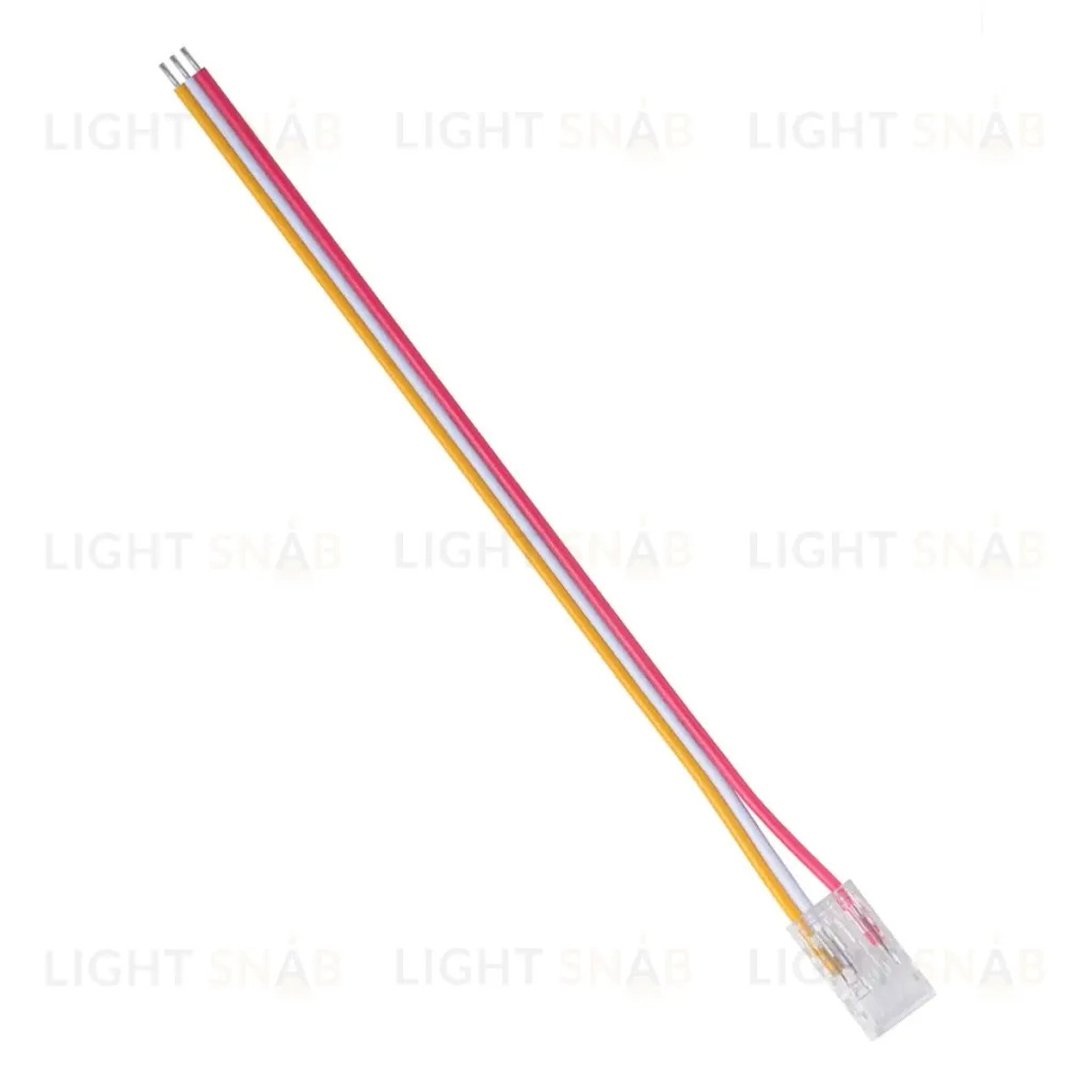 Коннектор прокалывающий 3 pin для подключения CCT LED ленты 8мм, тип COB длина провода 150мм Apeyron 09-116 09-116