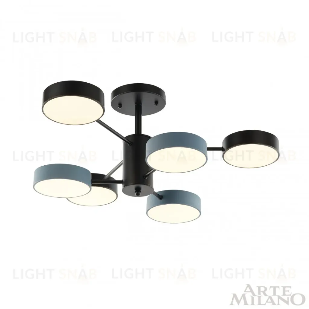 Люстра на штанге Arte Milano Ferrara 250906/6B Bk/Gr 250906/6B Bk/Gr