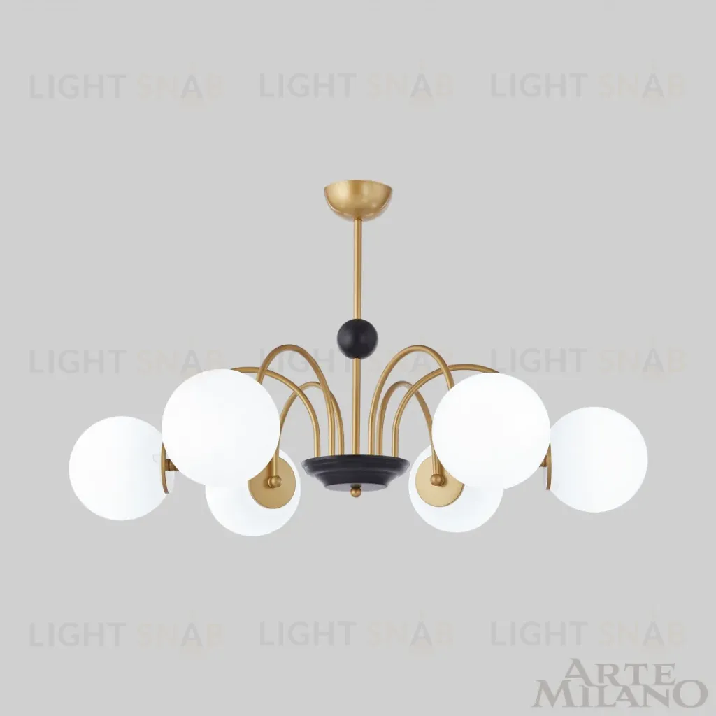 Люстра на штанге Arte Milano Napoli 312066/D850/6 BS/BK 312066/D850/6 BS/BK