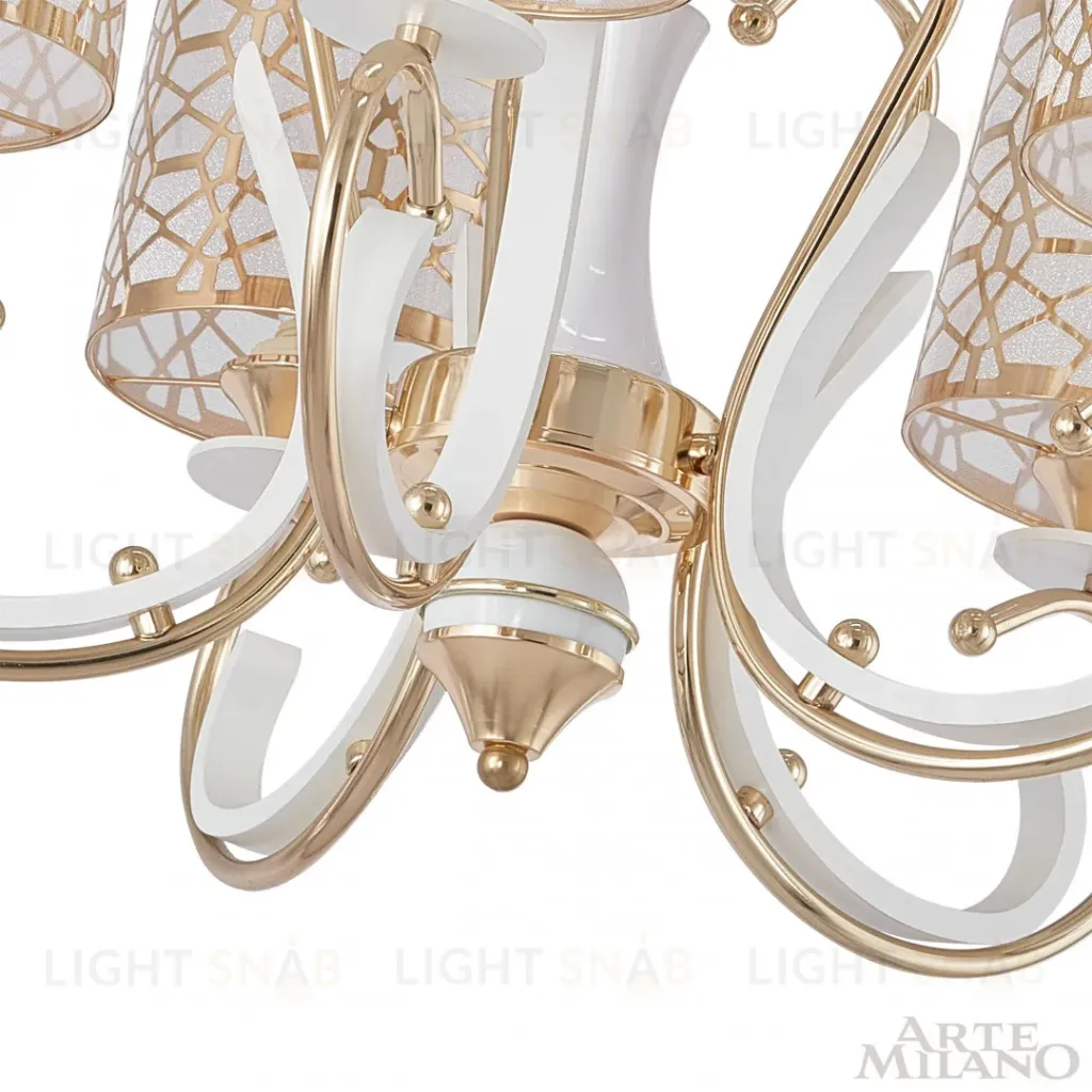 Подвесная люстра Arte Milano Florentia-1237 301237/5 Wh/Gd 301237/5 Wh/Gd