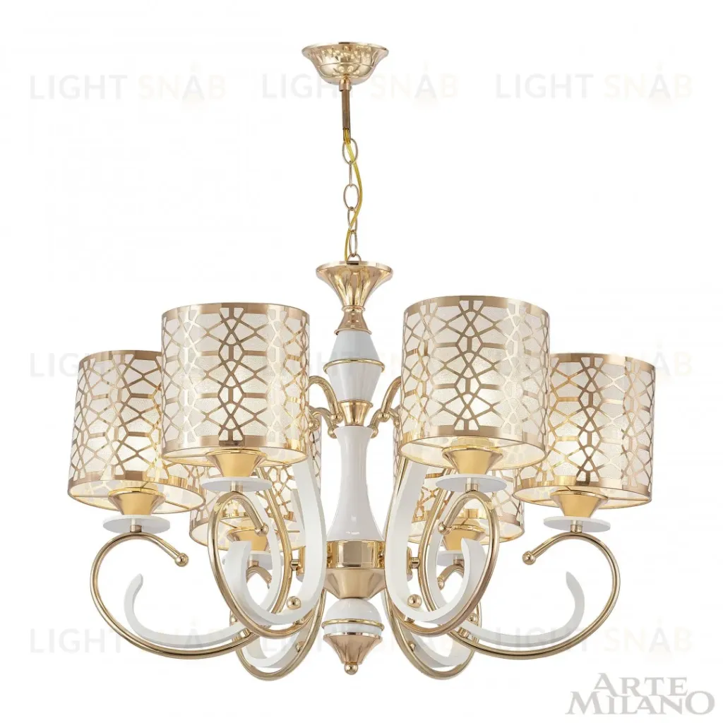 Подвесная люстра Arte Milano Florentia-1237 301237/6 Wh/Gd 301237/6 Wh/Gd