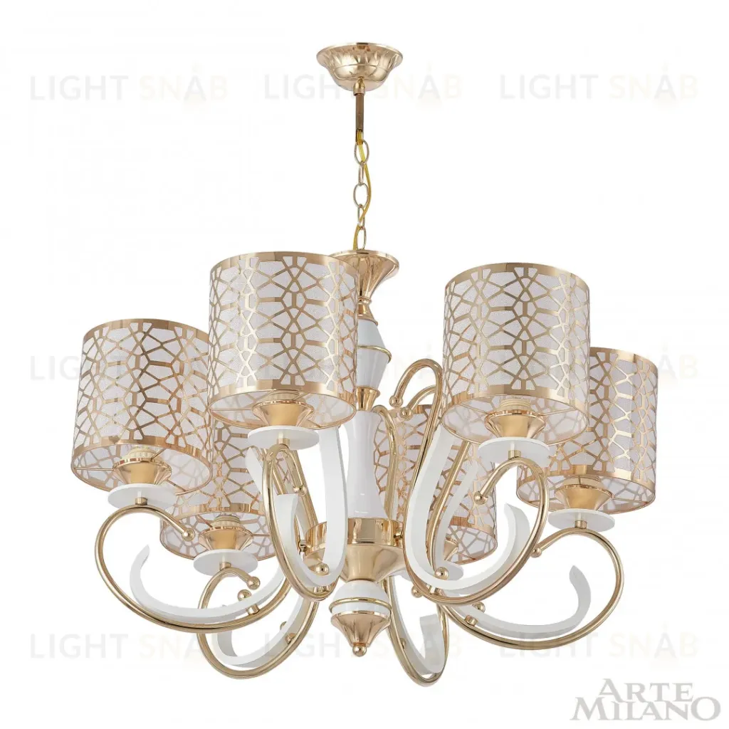 Подвесная люстра Arte Milano Florentia-1237 301237/6 Wh/Gd 301237/6 Wh/Gd