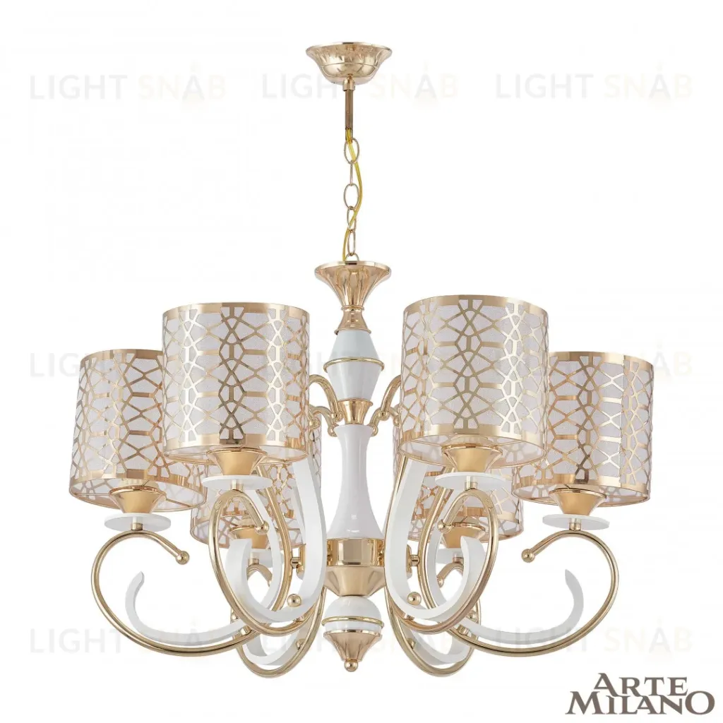 Подвесная люстра Arte Milano Florentia-1237 301237/6 Wh/Gd 301237/6 Wh/Gd