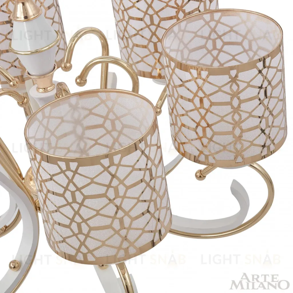 Подвесная люстра Arte Milano Florentia-1237 301237/6 Wh/Gd 301237/6 Wh/Gd