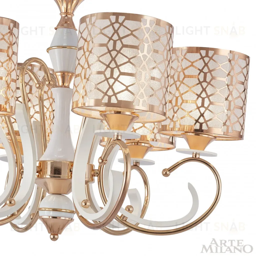 Подвесная люстра Arte Milano Florentia-1237 301237/6 Wh/Gd 301237/6 Wh/Gd