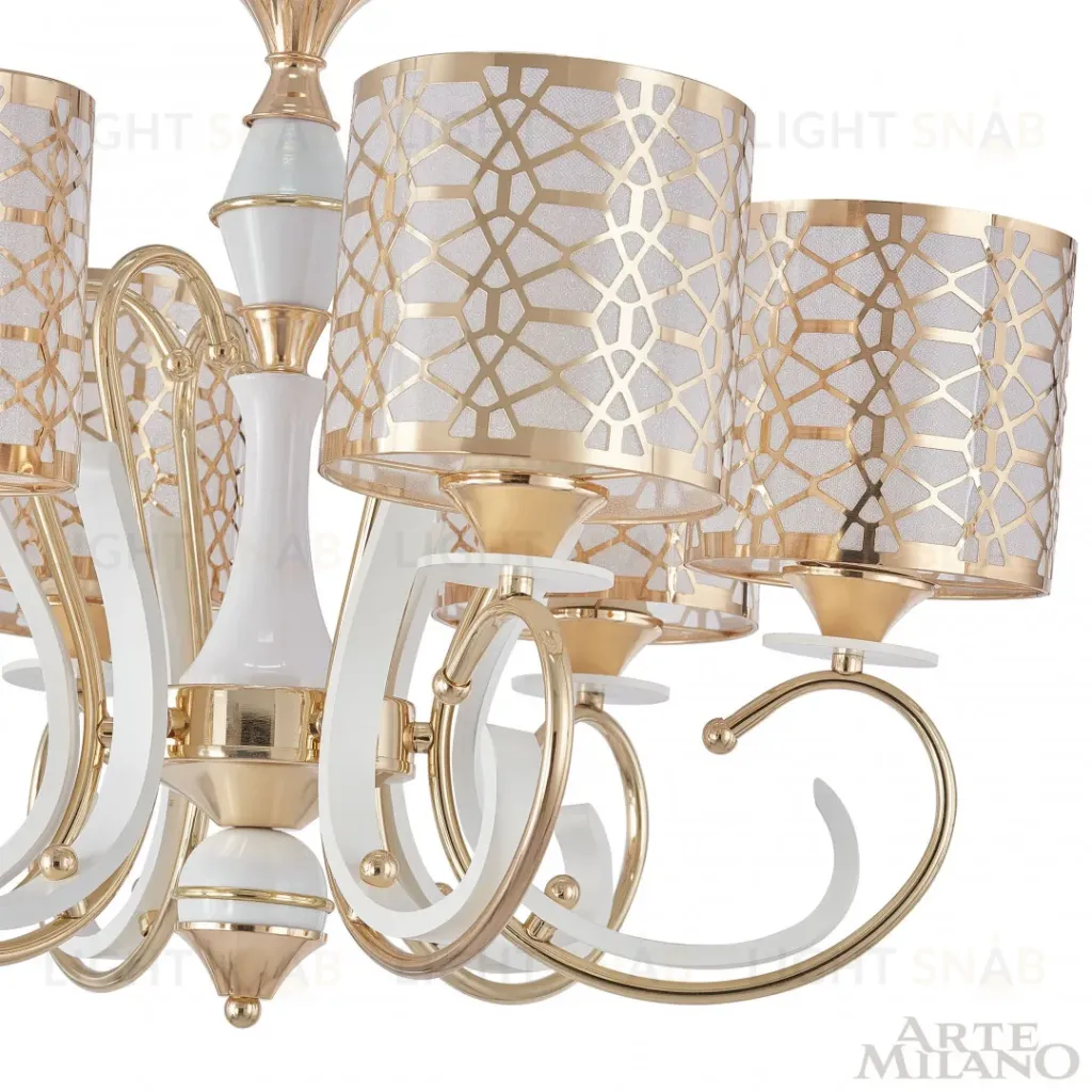 Подвесная люстра Arte Milano Florentia-1237 301237/6 Wh/Gd 301237/6 Wh/Gd